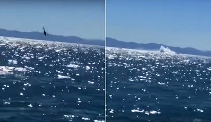 Helikopter Denize Çakıldı