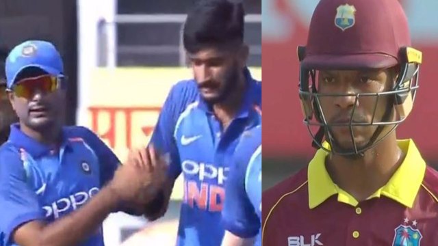 India VS West Indies 1st OdI: Khaleel Ahmed removes Kieran Powell for 51 | वनइंडिया हिंदी