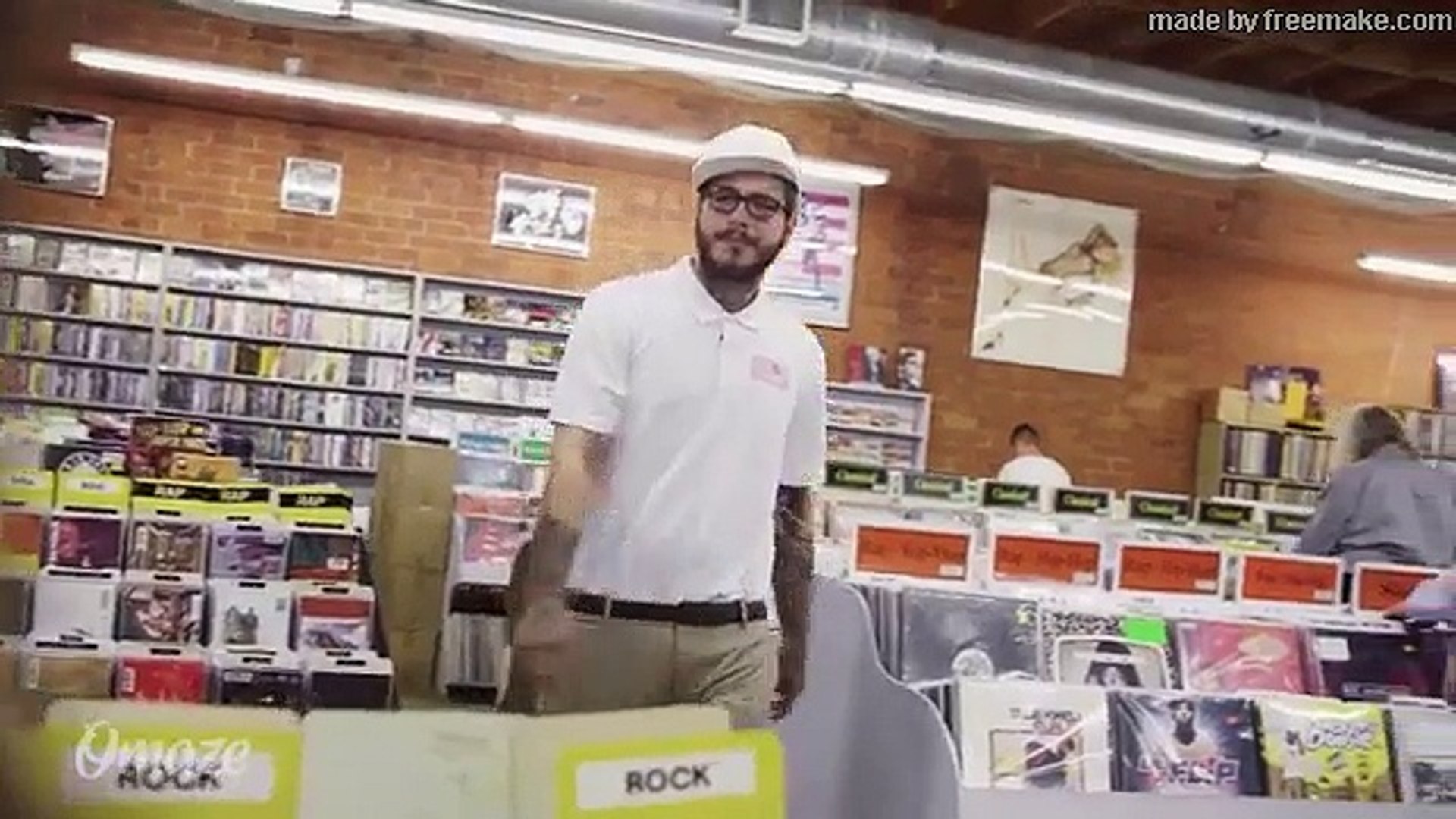 ⁣Post Malone Pranks People with Undercover Record Store Surprise    Omaze