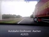 Autobahnfahrt  Eindhoven, Aachen (Niederlande- Deutschland). 10.09.2018