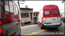 Grave acidente entre moto e ônibus em Vitória
