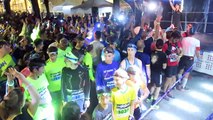 L'échauffement du 10 km (300 m D ), la course la plus populaire avec 1000 participants au départ, et du 4 km pour 50 jeunes concurrents.