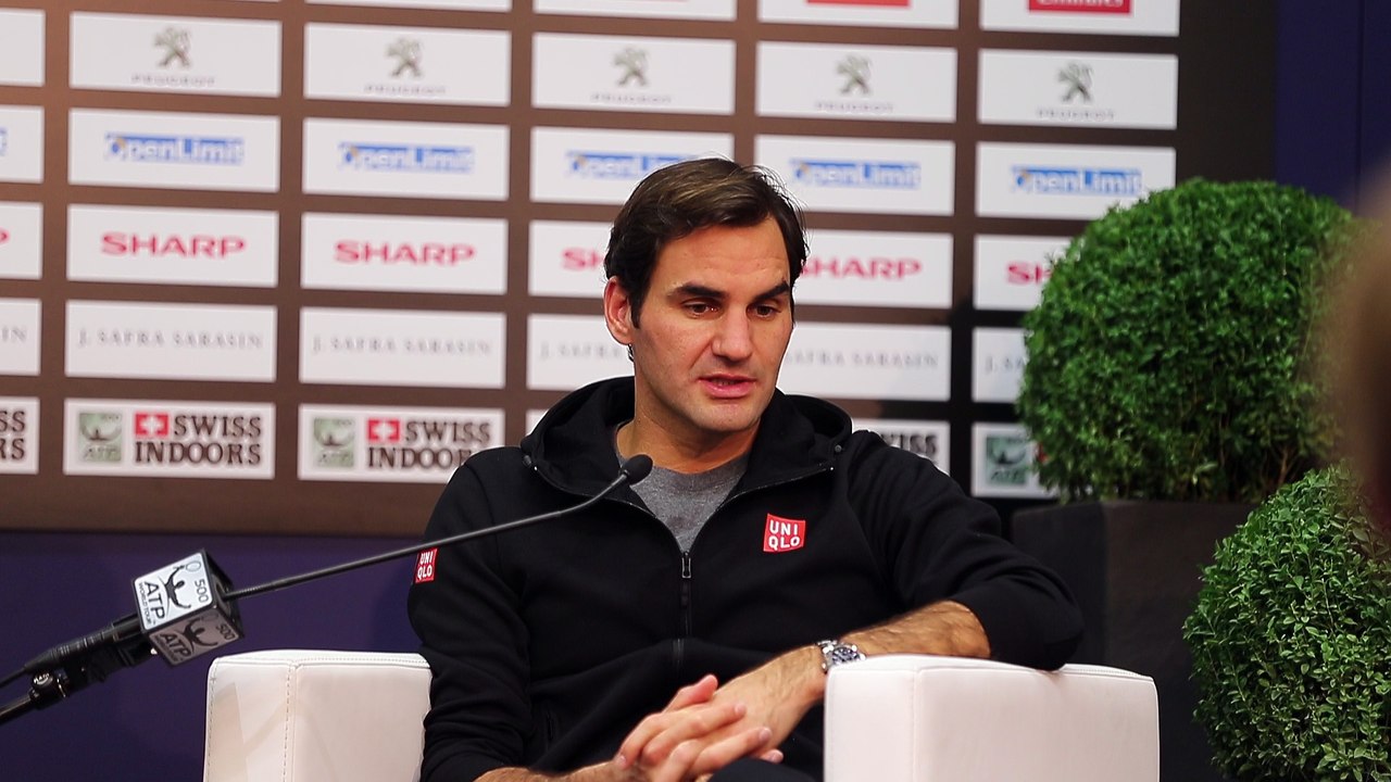 Tournoi de Bâle - conférence de presse de Roger Federer