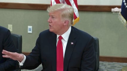 Trump Calls Immigrant Caravan Criminal And Tells Reporter "Please Don't Be A Baby"
