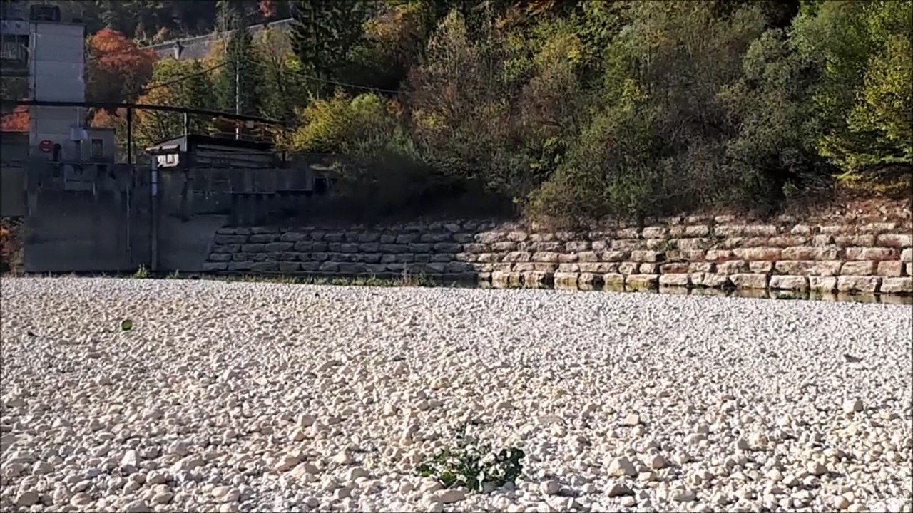 Etiage du barrage d'Etables à Saint-Claude