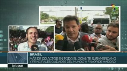 Brasil: apoyo multitudinario a Fernando Haddad en Sao Paulo