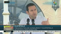 Guatemala: Morales y JOH ofrecen declaración conjunta sobre Caravana