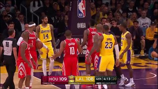 Brandon Ingram, Chris Paul, Rajon Rondo BRAWL in Lakers-Rockets