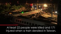 High-speed train derails in Taiwan
