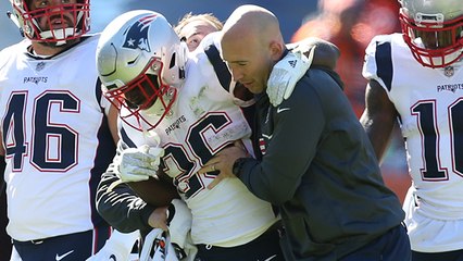 Sony Michel limps off injured after Bears recover fumble