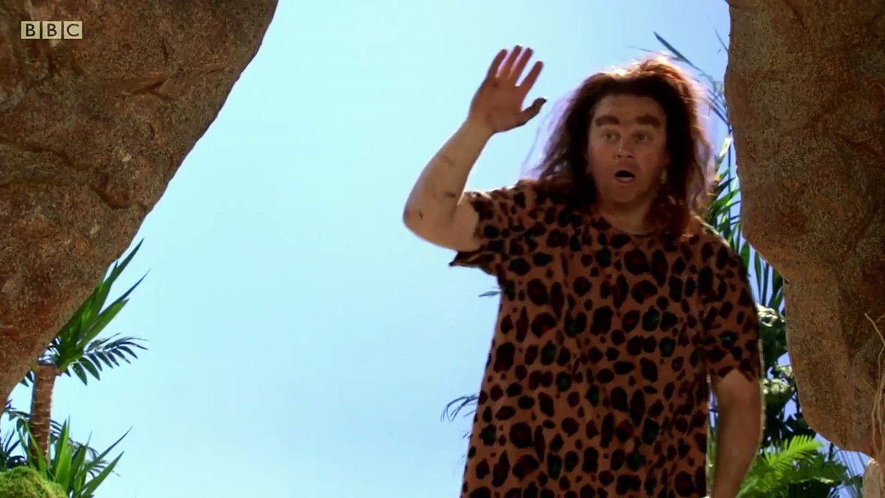 Cave dwellers Ug and Ig play a game with some dice made out of rock