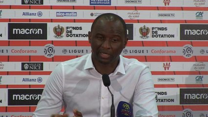 Ligue 1 : 10e j. - Vieira : "On a manqué de présence devant le but"