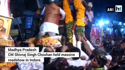 Watch: Shivraj Singh Chouhan conducts roadshow in Indore