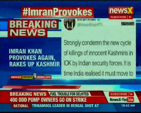 Imran Khan Provokes Again, Rakes Up Kashmir Issues