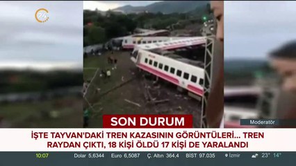 Tayvan'da tren kazası: 18 ölü, 17 yaralı