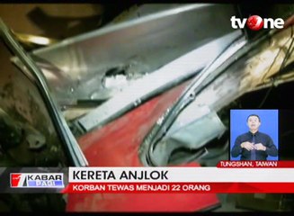 Korban Tewas Kereta Anjlok di Taiwan Jadi 22 Orang