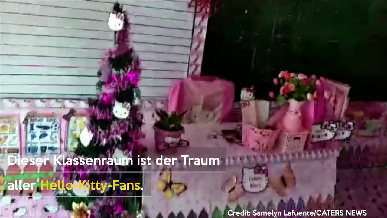 Hello-Kitty-Fans aufgepasst - Ein Klassenraum ganz in Pink