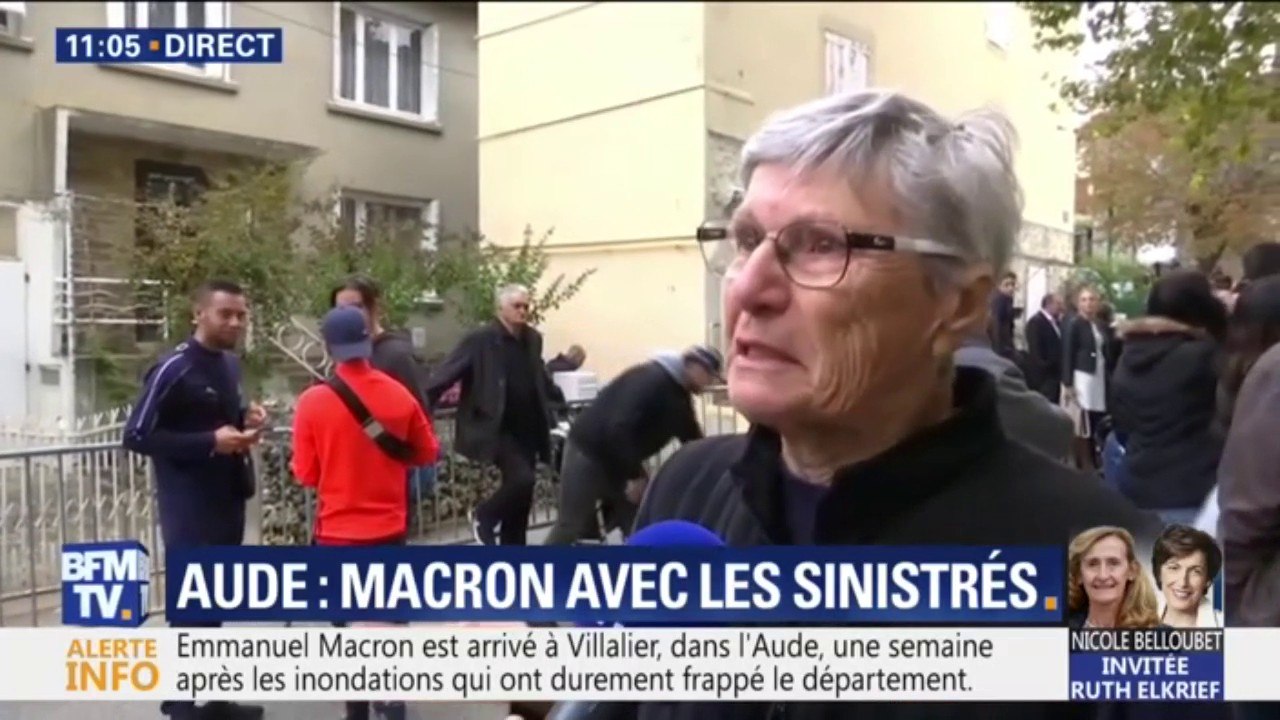 "Je n'attends rien du président aujourd'hui. Dans beaucoup d'endroits, ils savaient que les terres étaient inondables", la colère et la tristesse de cette sinistrée de l'Aude