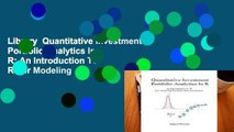 Library  Quantitative Investment Portfolio Analytics In R: An Introduction To R For Modeling