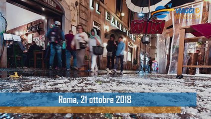 Roma imbiancata: le immagini più suggestive della Capitale sotto la grandine