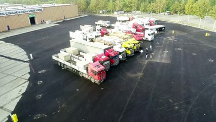 Fuarda sergilenecek mermerler yaklaşık bin 300 tırla taşındı - BURSA