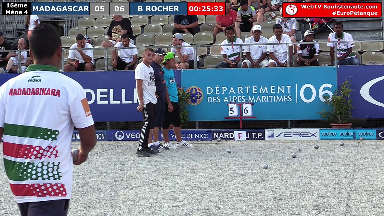 Europétanque des Alpes-Maritimes 2018, 16ème Bruno ROCHER vs Madagascar