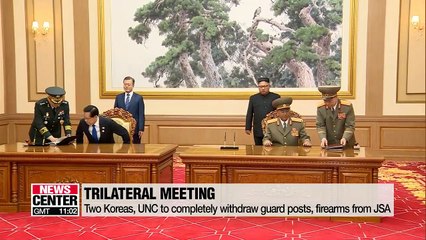 Two Koreas, UN Command to withdraw guard posts, firearms at JSA by Oct. 25th