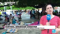 Migrant Caravan: thousands of migrants stop off in Mexico on way to U.S.