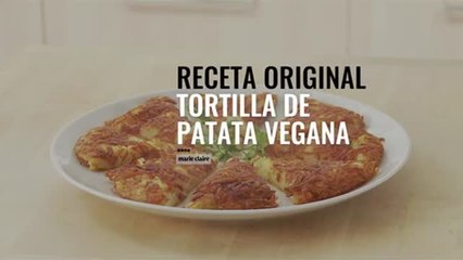 Receta original; tortilla de patata vegana