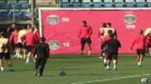 Ramos angrily kicks ball at youngster in training