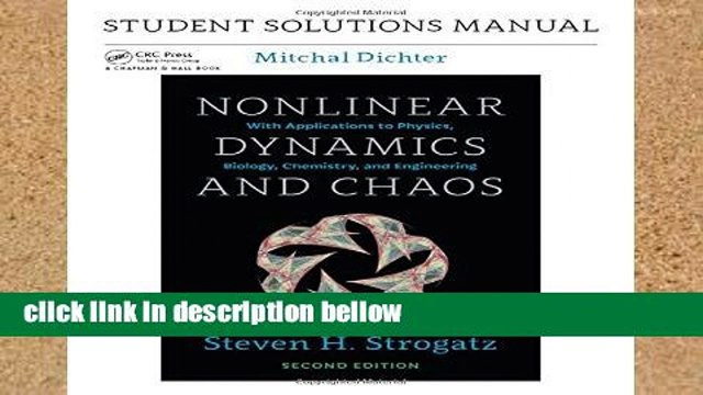 Popular Student Solutions Manual for Nonlinear Dynamics and Chaos, 2nd edition