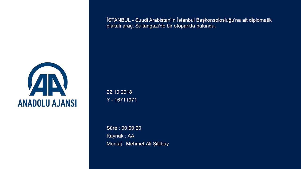 Suudi gazeteci Cemal Kaşıkçı'nın öldürülmesi - Konsolosluk araçlarının otoparka girişi -  İSTANBUL