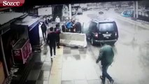 Ankara'da aynı yerde çifte kaza dehşeti kamerada