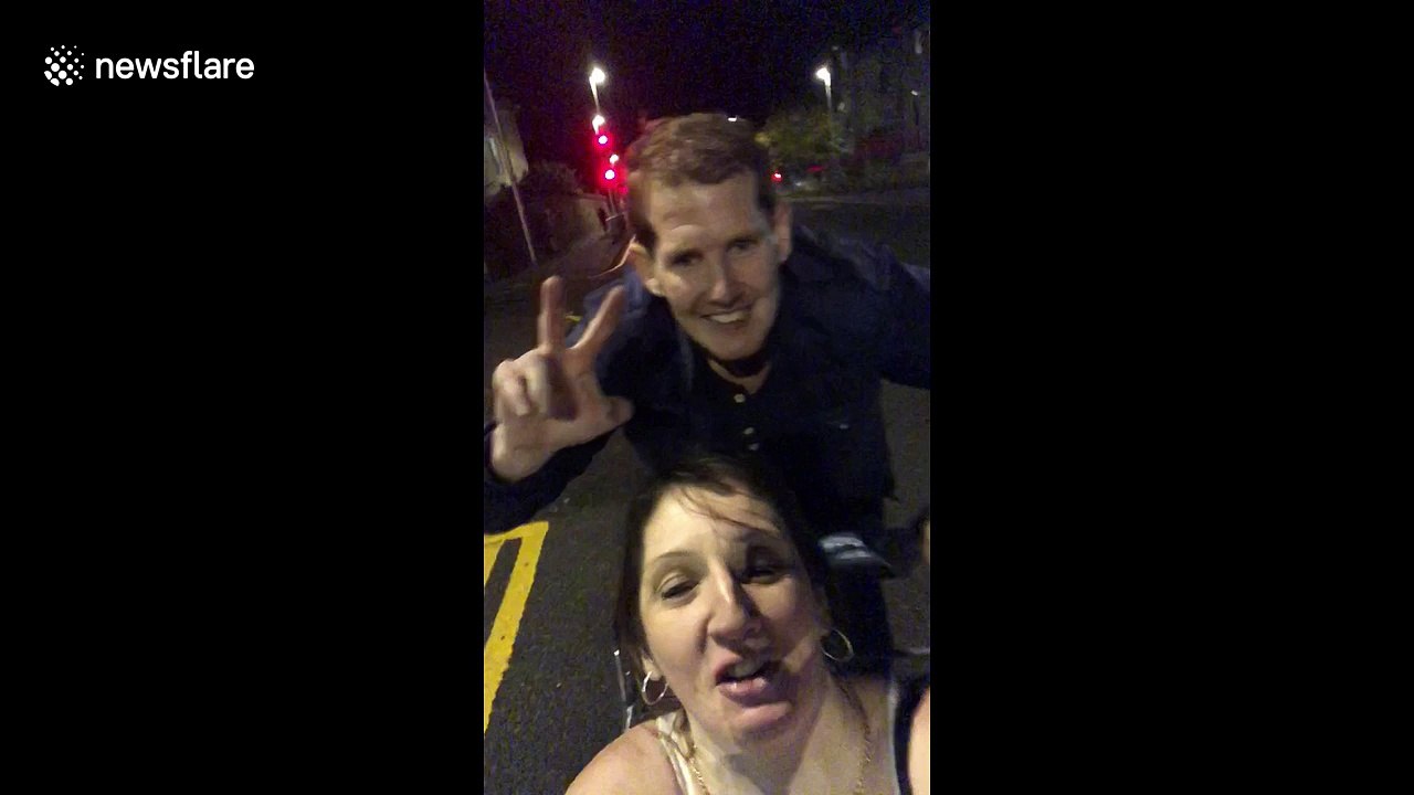 UK woman wipes out in shopping trolley after night out on the town