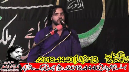 Zakir Akamal Raza Jafry Faisal Abad 13th Muhram 1440(2018) Choti Behak Hafizabad