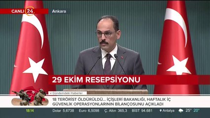 Cumhurbaşkanlığı Sözcüsü Kalın konuşuyor
