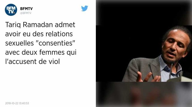 Tariq Ramadan reconnaît des relations sexuelles « consenties » et contre-attaque.