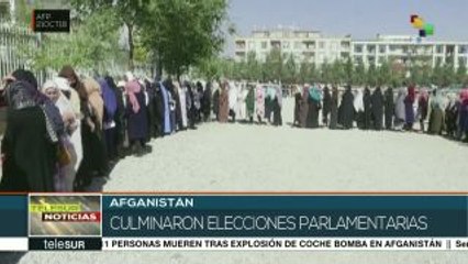 Descargar video: Culminan elecciones parlamentarias en Afganistán