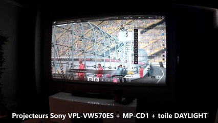 Projecteurs Sony VPL-VW570ES + MP-CD1 + toile DAYLIGHT @ Paris Audio Vidéo Show 2018