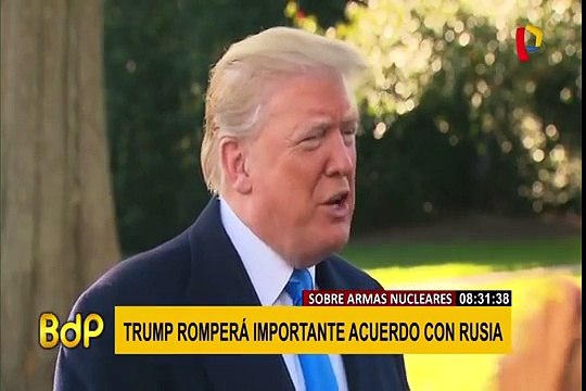 Donald Trump anuncia que EEUU se retirará de tratado nuclear con Rusia