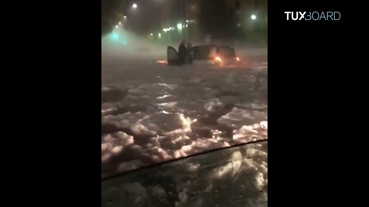 Un terrible orage de grêle frappe Rome qui ressemble au Groenland