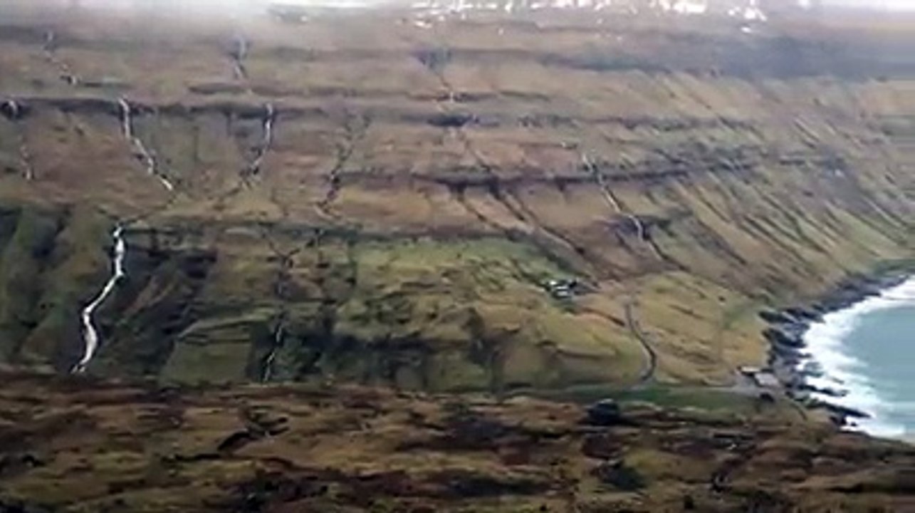 From my walk up the mountain today, shot at Hústoft, view over Lambavík and Mjóanes.