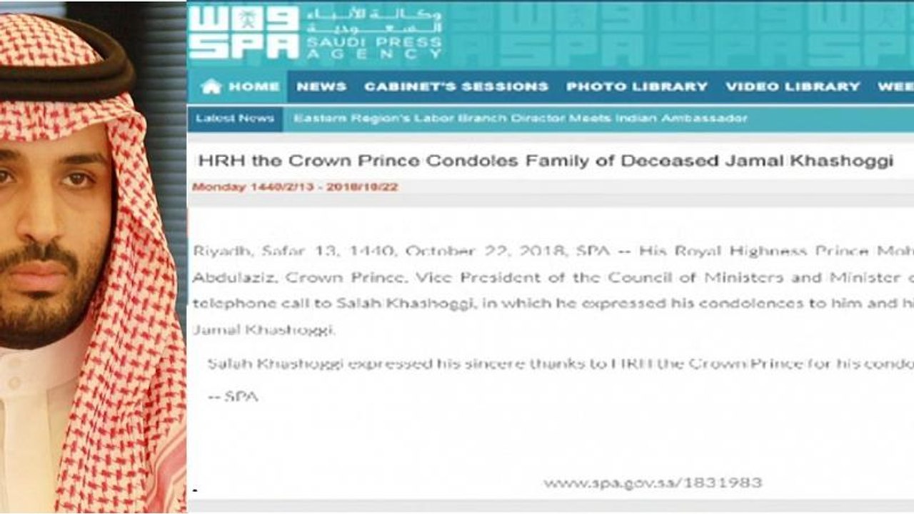 Saudi-Arabien: König und Kronprinz kondolieren Familie Khashoggi