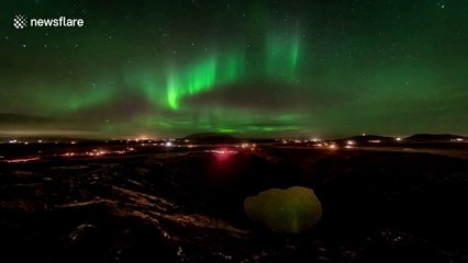 Stunning timelapse of Northern Lights over Iceland