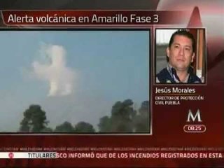 Protección Civíl de Puebla se prepara por probable erupción del  Popocatépetl