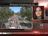 Maestros de Guerrero toman autopista del Sol en Chilpancingo