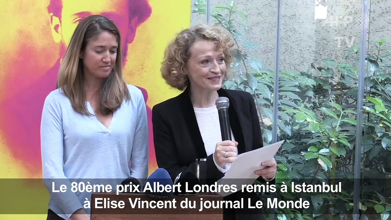 Le 80ème prix Albert Londres remis à Elise Vincent à Istanbul