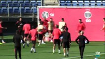 Sergio Ramos est irrité à l'entraînement et il donne jeune homme de la base, mais il s'excuse.