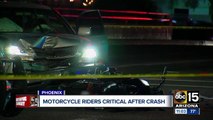 Motorcycle riders seriously hurt after crash near 43rd and Peoria avenues