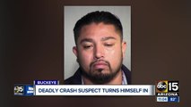 Deadly crash suspect turns self in